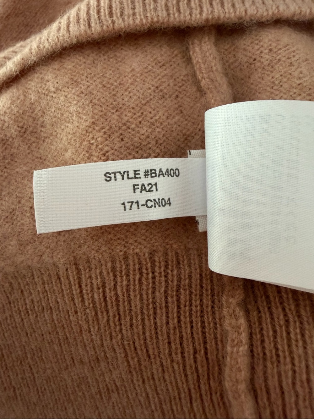 J. Crew Camel Cashmere Classic-Fit Crewneck Sweater Size Small 8704 - Picture 8 of 9
